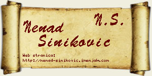Nenad Šiniković vizit kartica